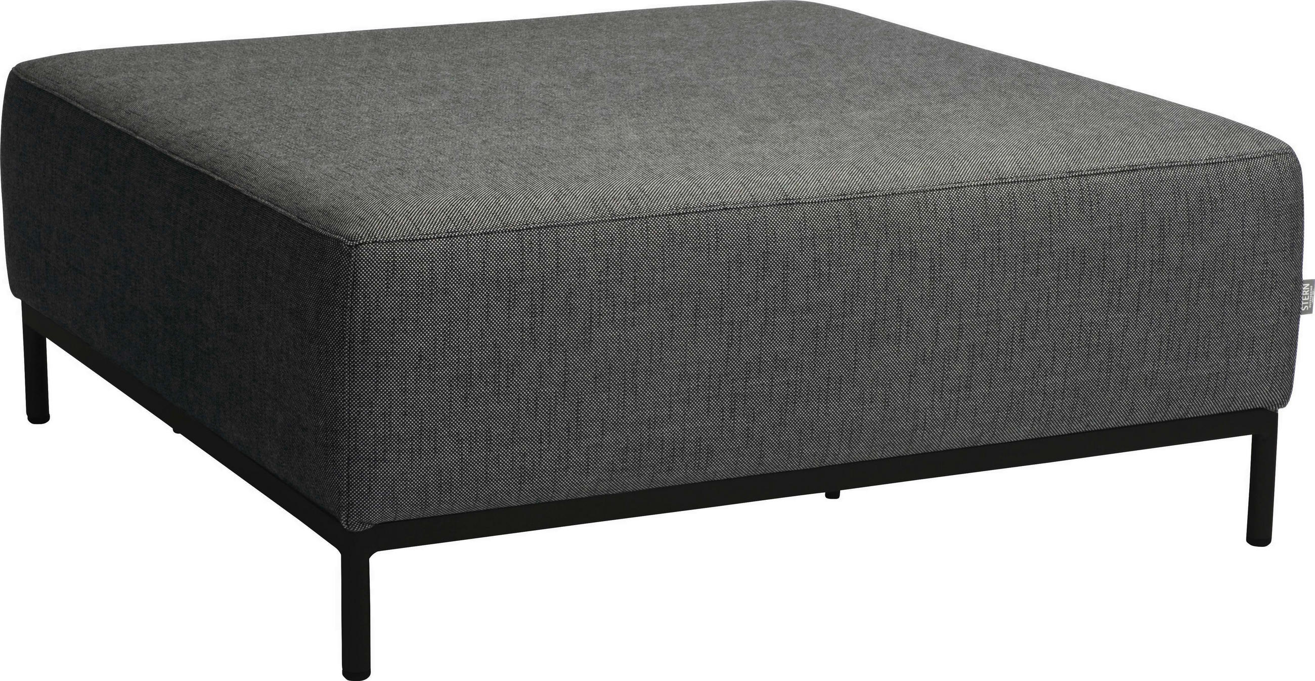 LOUNGEHOCKER  - Anthrazit, Basics, Textil/Metall (99/40/99cm) - Stern