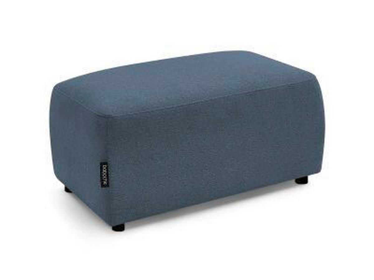 HOCKER ATILLA Flachgewebe Blau  - Blau/Schwarz, MODERN, Kunststoff/Textil (92/44/48cm)