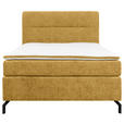 BOXSPRINGBETT 140/200 cm  in Currygelb  - Currygelb/Schwarz, Design, Textil/Metall (140/200cm) - Esposa