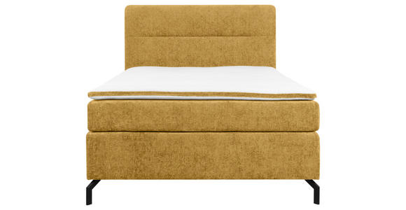 BOXSPRINGBETT 140/200 cm in Currygelb - Currygelb/Schwarz, Design, Textil/Metall (140/200cm) - Esposa