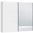 SCHWEBETÜRENSCHRANK in Weiß - Silberfarben/Weiß, Design, Glas/Holzwerkstoff (252,8/220/65cm) - Jutzler SCHWEBETÜRENSCHRANK in Weiß - Silberfarben/Weiß, Design, Glas/Holzwerkstoff (252,8/220/65cm) - Jutzler