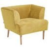 SESSEL Plüsch Gelb    - Gelb/Buchefarben, Design, Holz/Textil (85/71/80cm) - Hom`in