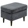 HOCKER Webstoff Anthrazit, Schwarz  - Anthrazit/Schwarz, Basics, Holz/Textil (63/43/42cm) - Carryhome
