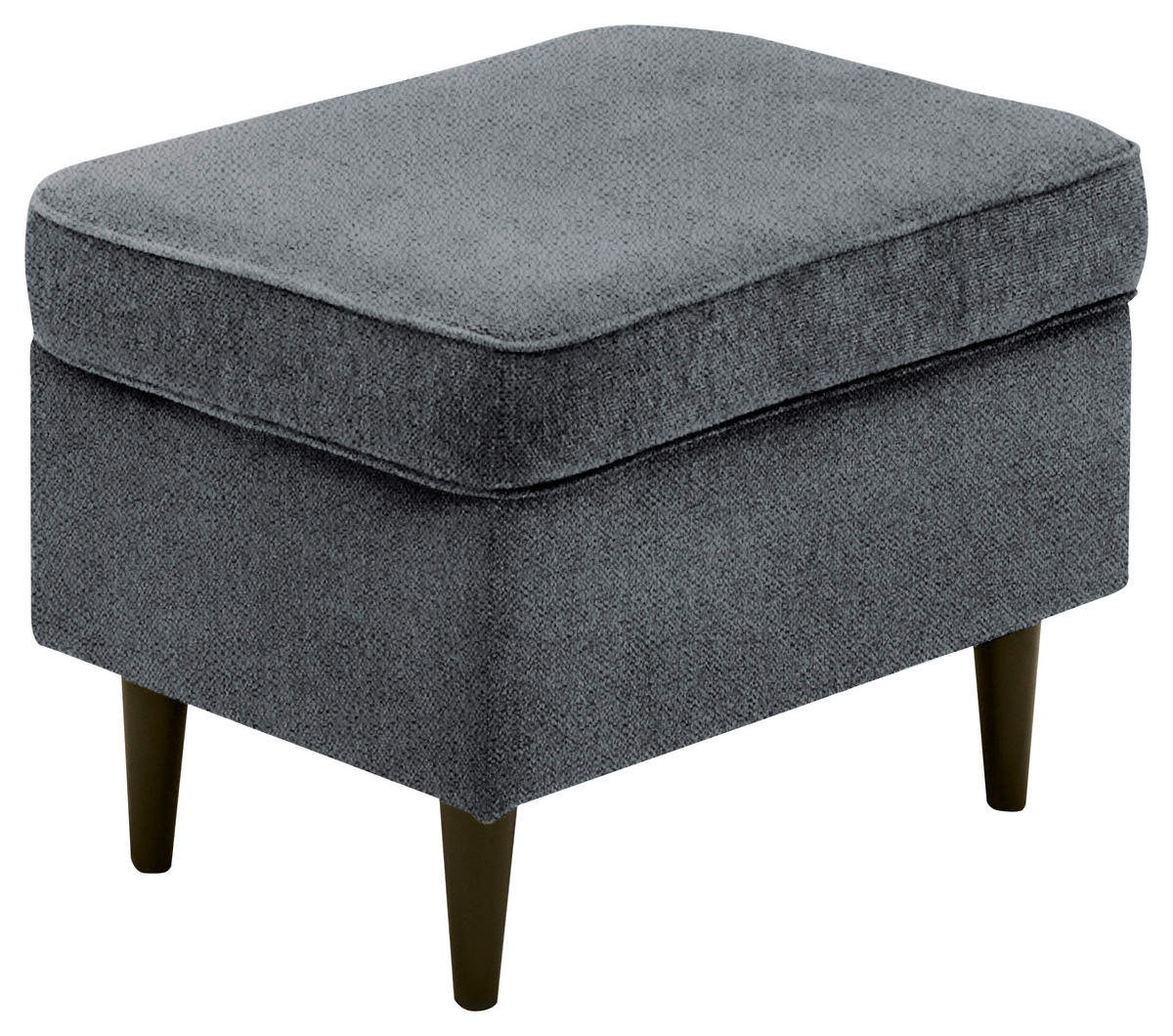 HOCKER Webstoff Anthrazit, Schwarz  - Anthrazit/Schwarz, Basics, Holz/Textil (63/43/42cm) - Carryhome