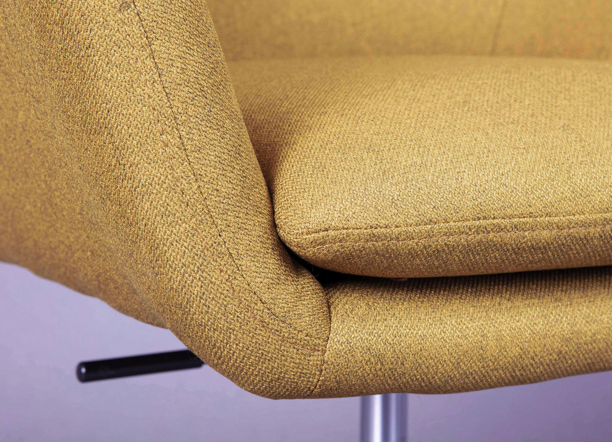 OTOČNÁ STOLIČKA PRE MLÁDEŽ, kari žltá - čierna/kari žltá, Konventionell, kov/textil (61,50/83,50-91/63cm) - MID.YOU