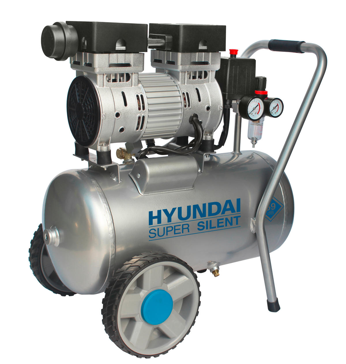 DRUCKLUFTKOMPRESSOR  - Silberfarben, KONVENTIONELL, Metall (36/59/55cm) - Hyundai