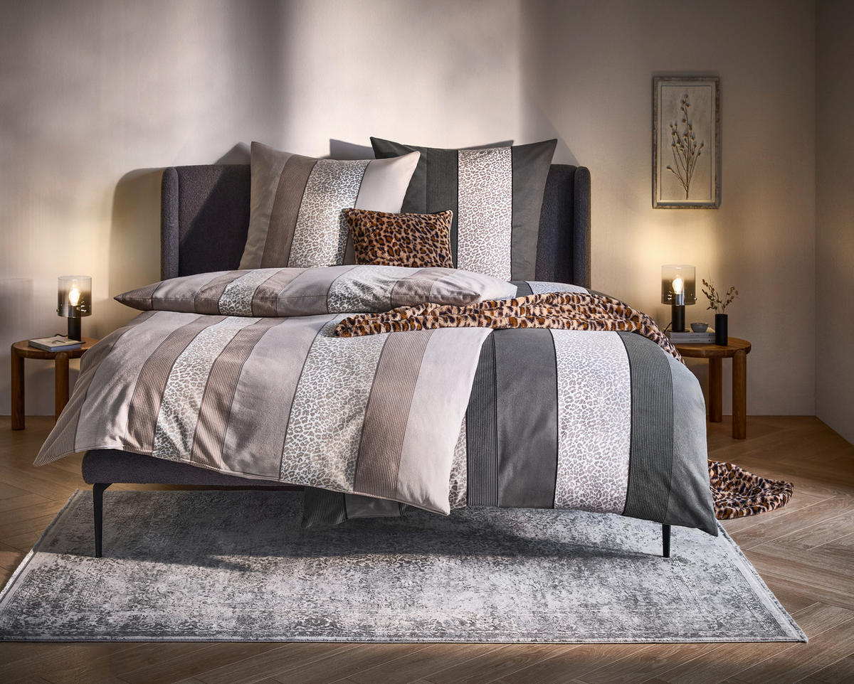 BETTWÄSCHE Flanell 135/200 cm  - Anthrazit, Textil (135/200cm) - Dieter Knoll