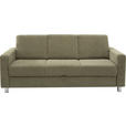 3-SITZER-SOFA  in Flachgewebe Grün  - Chromfarben/Grün, Design, Textil/Metall (195/83/85cm) - Xora