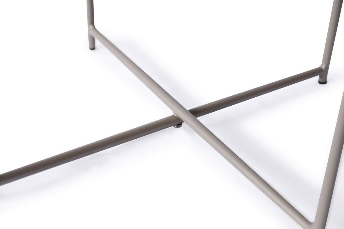 BEISTELLTISCH 49/49/49 cm Taupe rund  - Taupe/Anthrazit, Design, Metall (49/49/49cm) - Xora