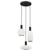 HÄNGELEUCHTE SAGUNTO PLUS 105/44/44 cm   - Schwarz/Weiß, Basics, Glas/Metall (105/44/44cm)