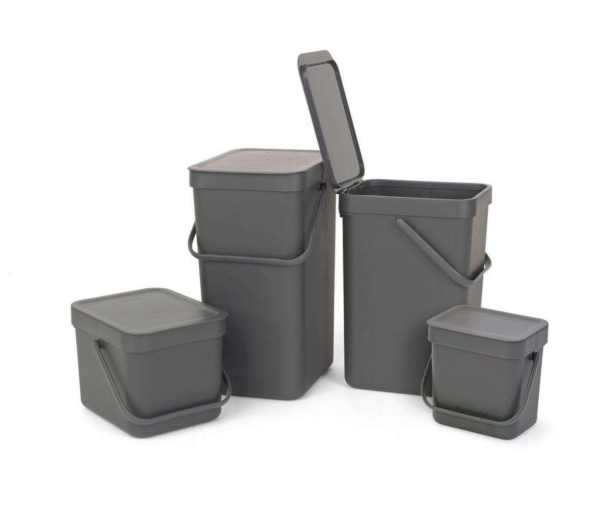 KOŠ ZA SMETI - siva, Basics, umetna masa (20/35.1/24.9cm) - Brabantia