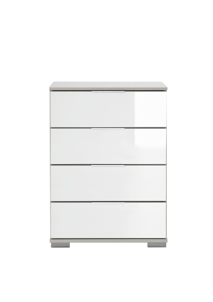 SÄNGBORD i vit  - vit/kromfärg, Design, metall/trämaterial (52/74/38cm) - Best Price