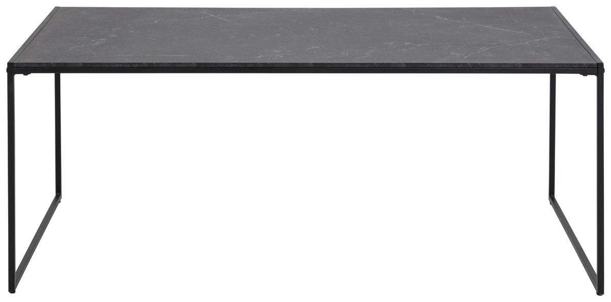 COUCHTISCH 120/60/48 cm rechteckig Schwarz  - Schwarz, KONVENTIONELL, Holzwerkstoff/Metall (120/60/48cm) - MID.YOU