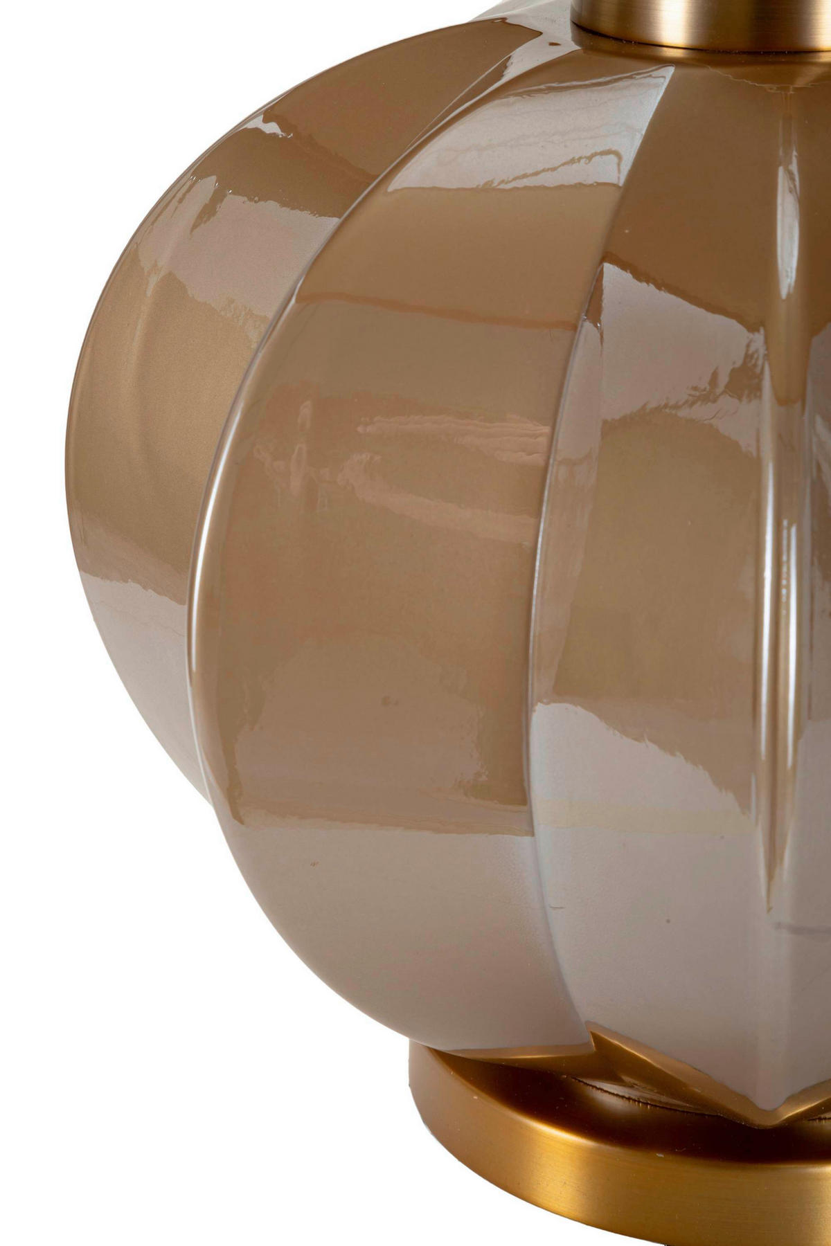 TISCHLEUCHTE   - Goldfarben/Braun, Basics, Glas/Textil (40.5/57/40.5cm)