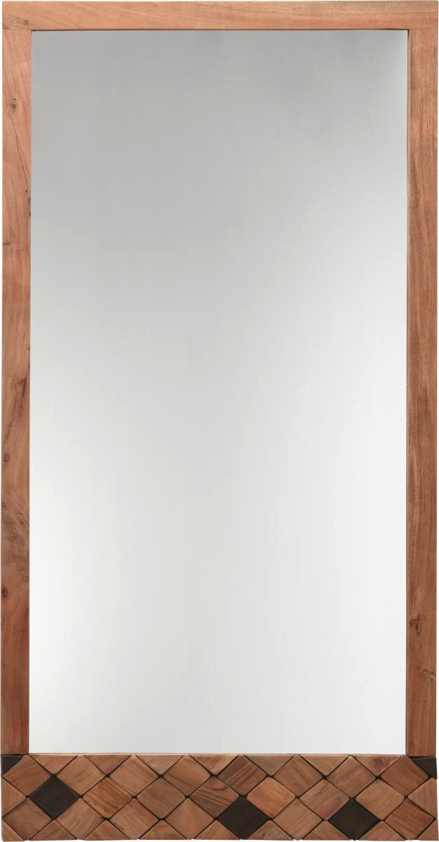 NÁSTENNÉ ZRKADLO 76/150/3 cm  - farba akácie, Trend, drevo/kompozitné drevo (76/150/3cm) - Ambia Home