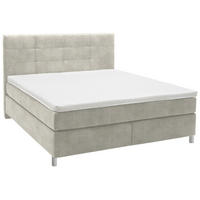 BOXSPRINGBETT 160/200 cm  in Ecru  - Chromfarben/Ecru, Konventionell, Kunststoff/Textil (160/200cm) - Voleo