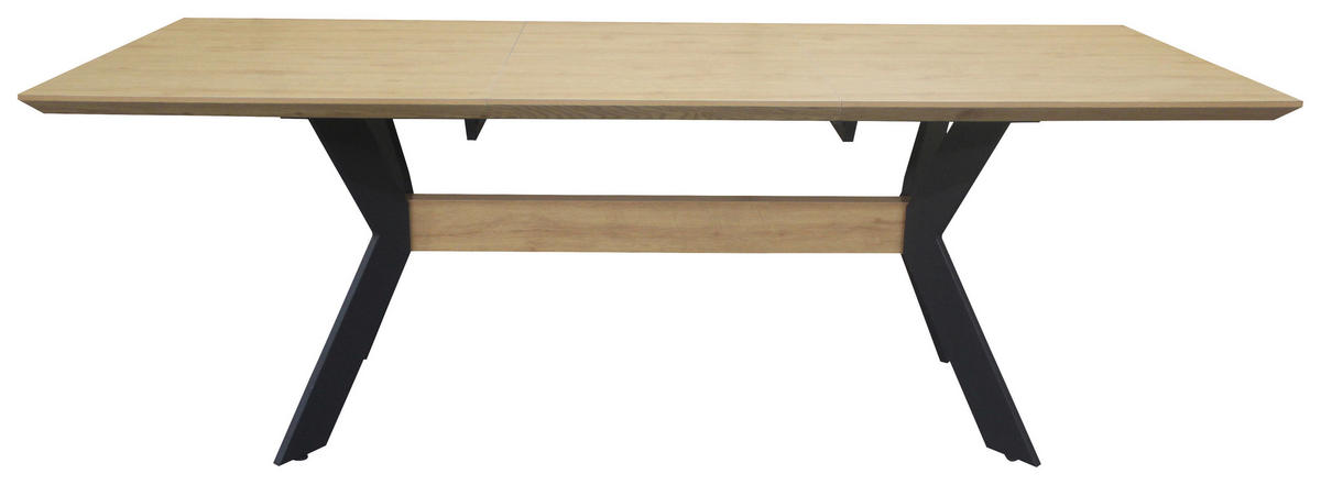 STOL ZA BLAGOVAONICU  prirodne boje, crna  metal, drvni materijal      - prirodne boje/crna, Design, drvni materijal/metal (160-220/90/76cm) - Novel