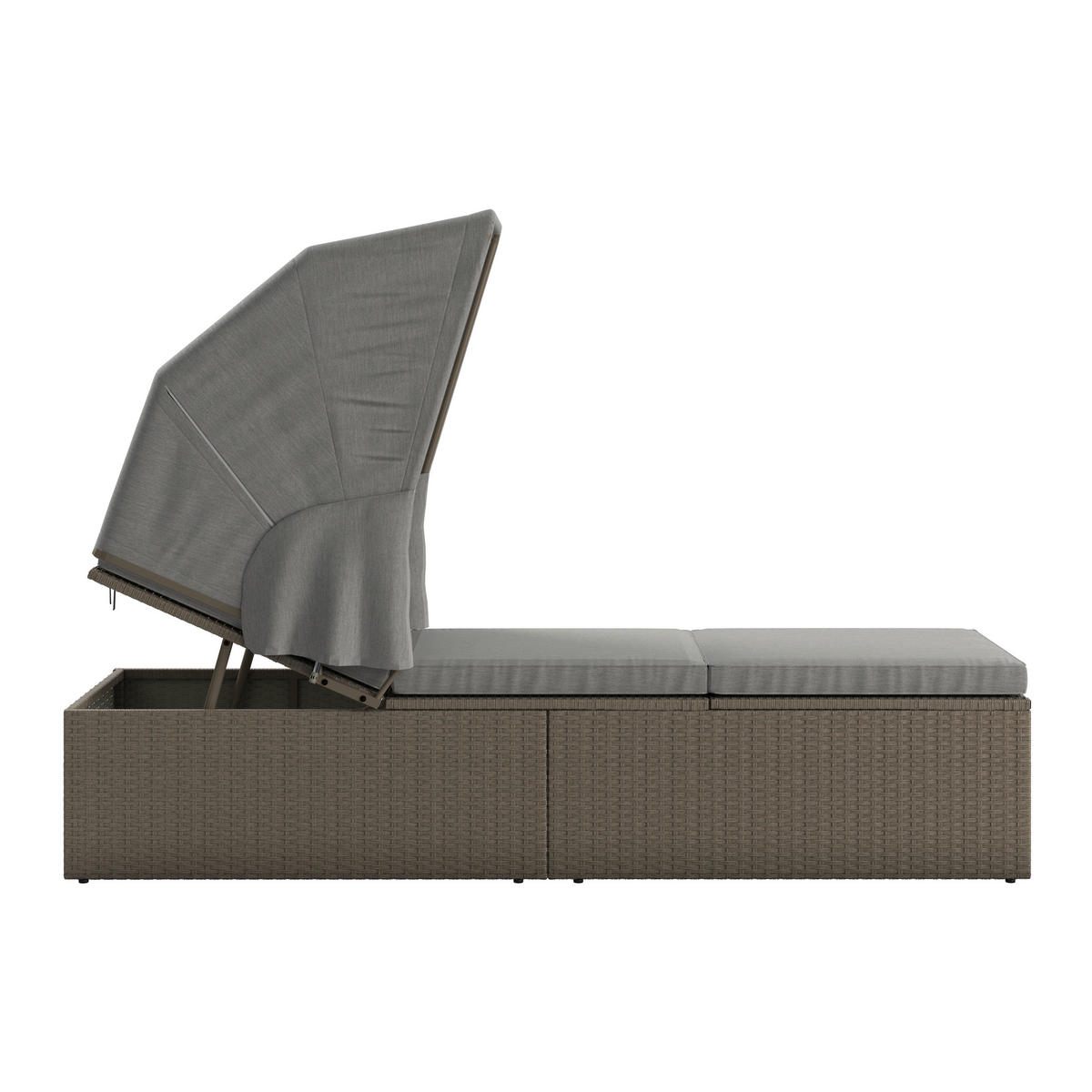 OPALOVACÍ LÉHATKO plast, kov - šedá, Moderní, kov/plast (195/60/33/145cm) - Ambia Garden