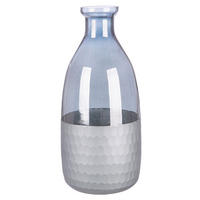 VASE  - Silberfarben/Grau, Basics, Glas (10/24cm)