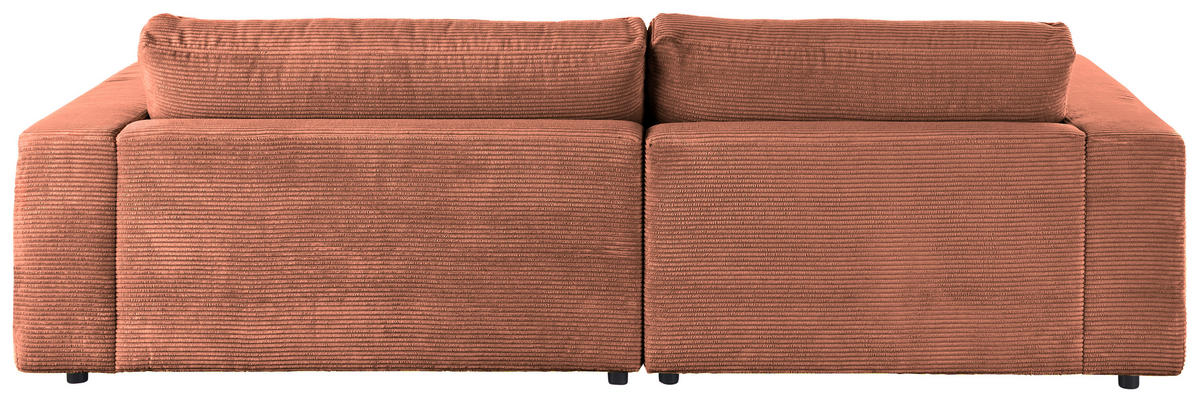 ECKSOFA in Cord Rostfarben  - Rostfarben/Schwarz, Design, Kunststoff/Textil (190/270cm) - Lomoco