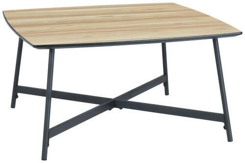 COUCHTISCH rechteckig Eichefarben  - Eichefarben/Schwarz, Design, Holzwerkstoff/Metall (80/80/42cm) - MID.YOU