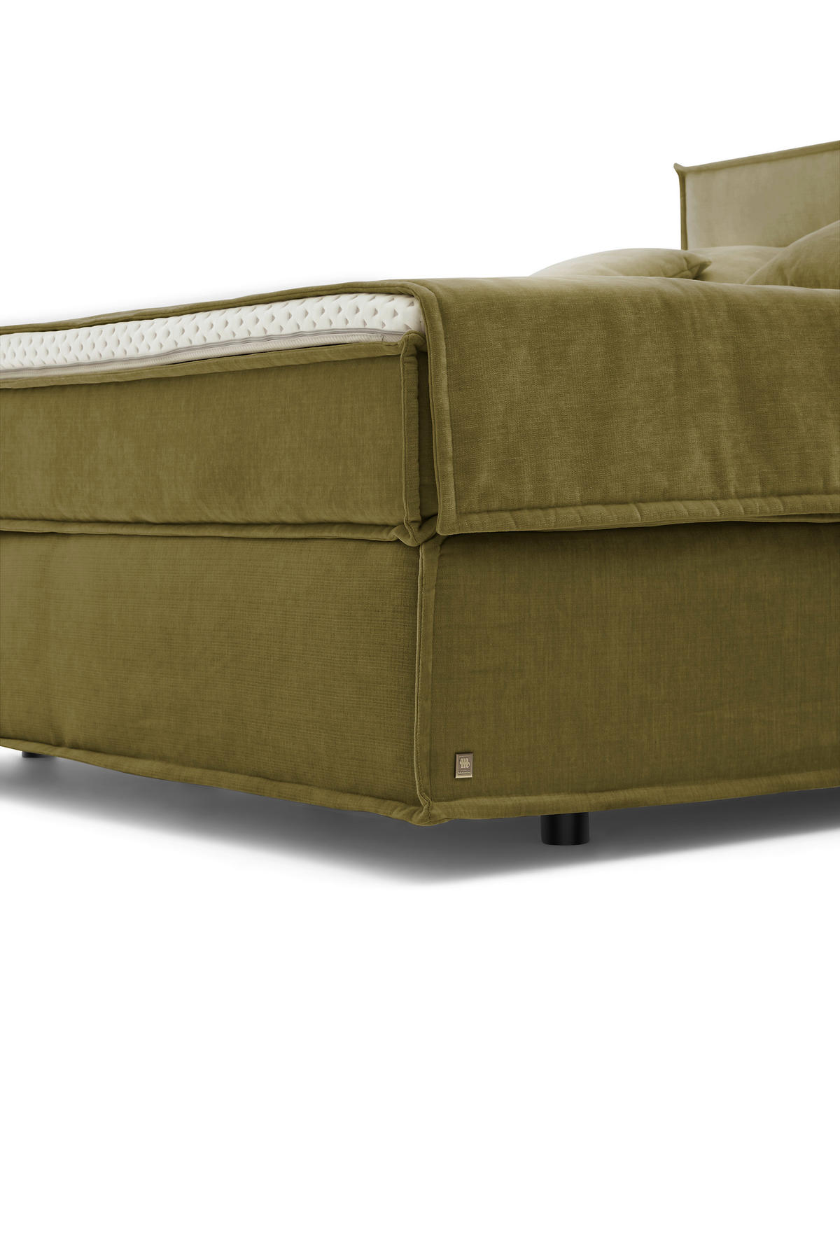 BOXSPRINGBETT 180/200 cm  in Hellgrün  - Schwarz/Hellgrün, Design, Textil (180/200cm) - Musterring