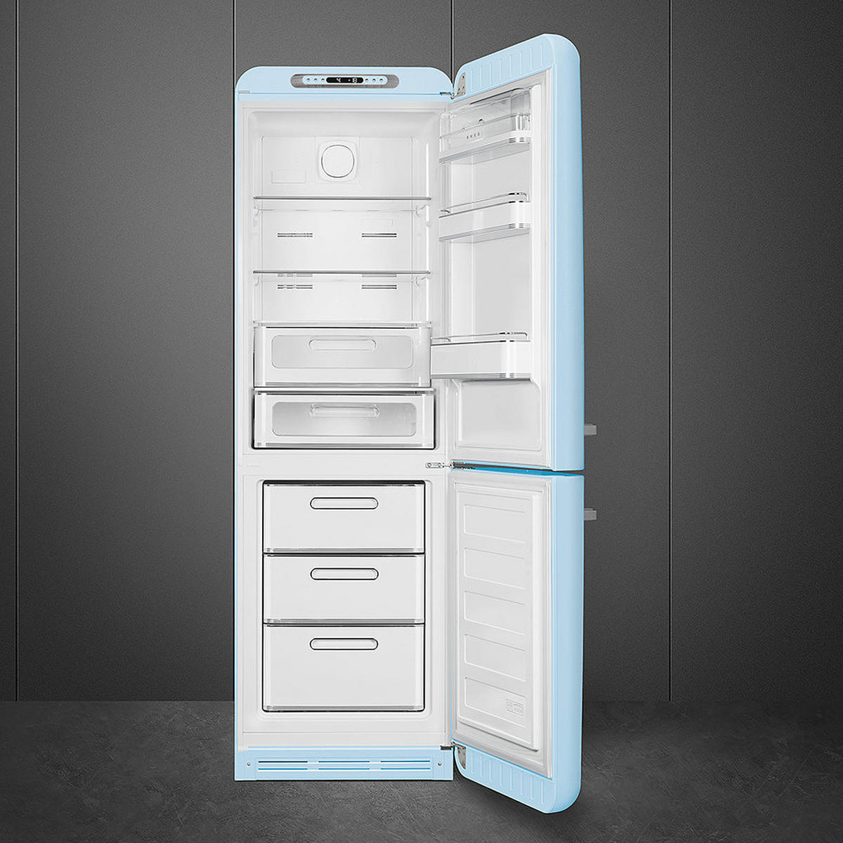 KÜHL-GEFRIER-KOMBINATION 60/196,8/72,8 cm FAB32RPB5  - Pastellblau, Basics, Metall (60/196,8/72,8cm) - SMEG
