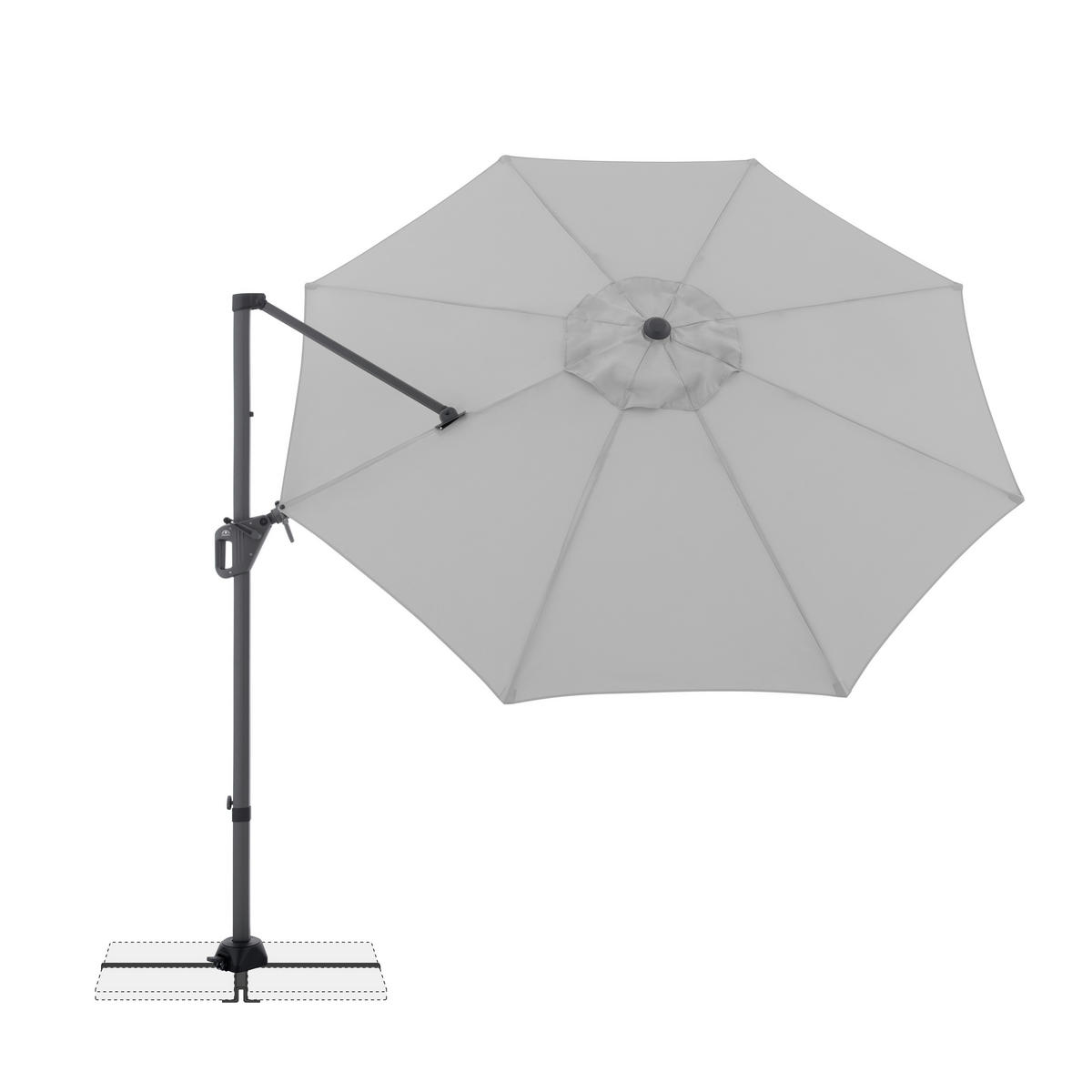 AMPELSCHIRM 310 cm Anthrazit, Hellgrau  - Anthrazit/Hellgrau, Basics, Textil/Metall (310cm) - Doppler