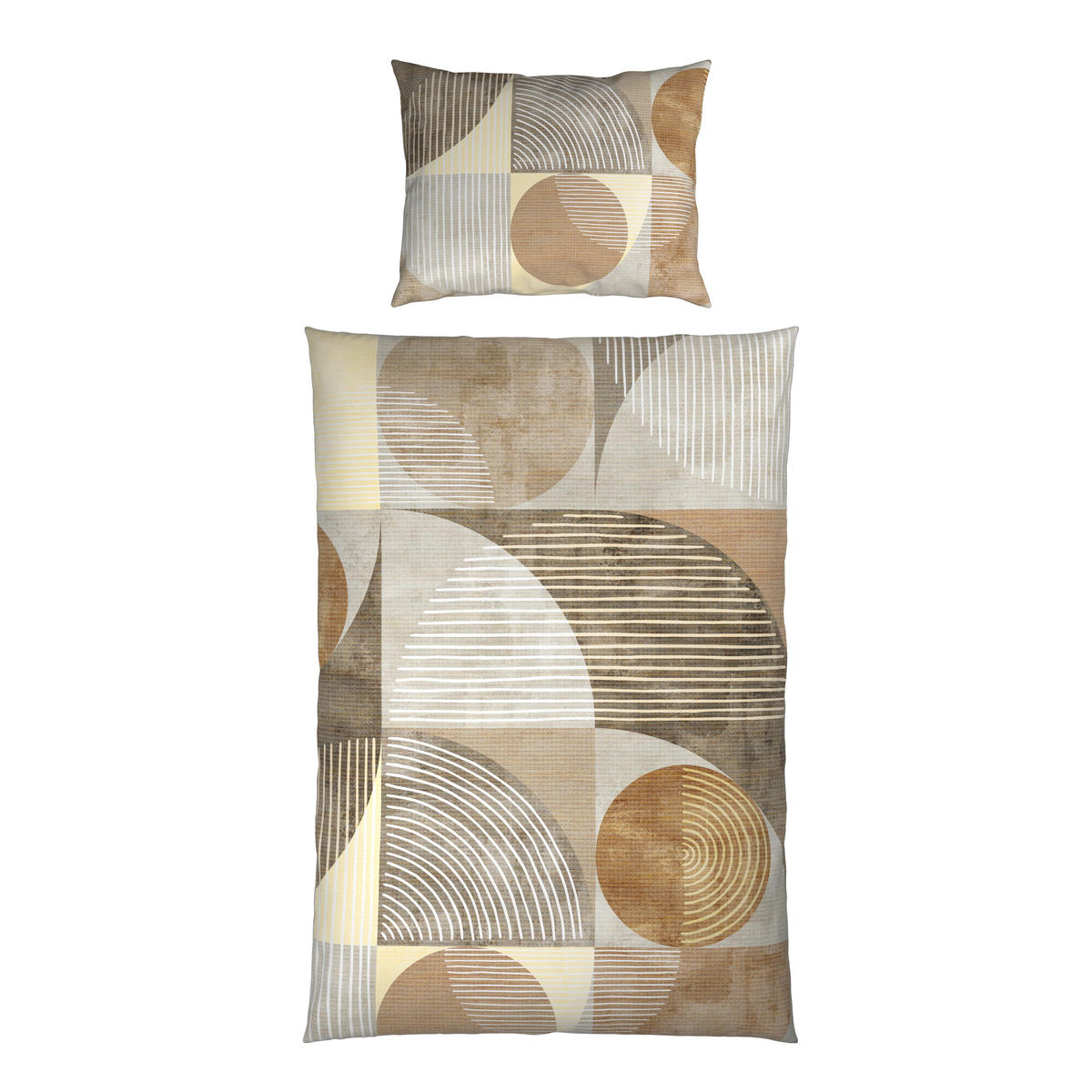 OBOJESTRANSKA POSTELJNINA 140/200 cm saten rjavosiva  - rjavosiva, tekstil (140/200cm) - Esposa