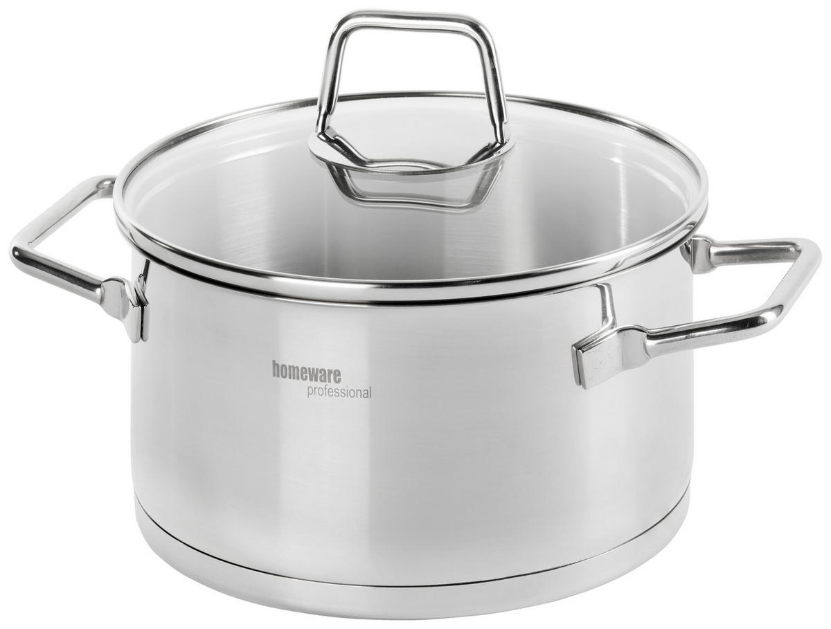 LONAC ZA PEČENJE  2,5 l   Perfect Cooking  - boje oplemenjenog čelika/prozirno, Basics, staklo/metal (20/9,5cm) - Homeware Profession.