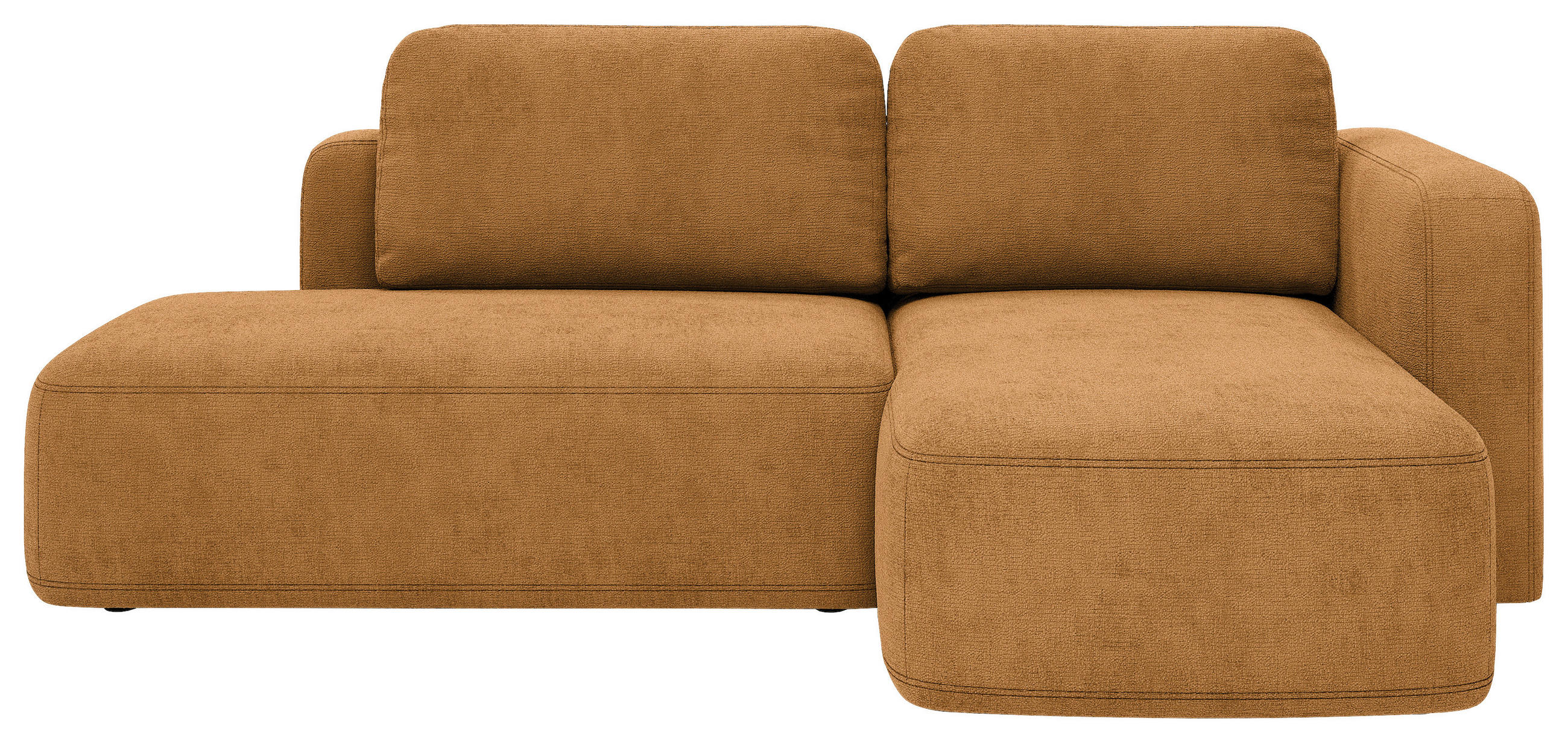 ECKSOFA Goldfarben Chenille Rückenkissen, Bettkasten, Schlaffunktion, Rücken echt, Liegefläche im Originalstoff  - Goldfarben/Schwarz, KONVENTIONELL, Kunststoff/Textil (244/160cm) - Milino