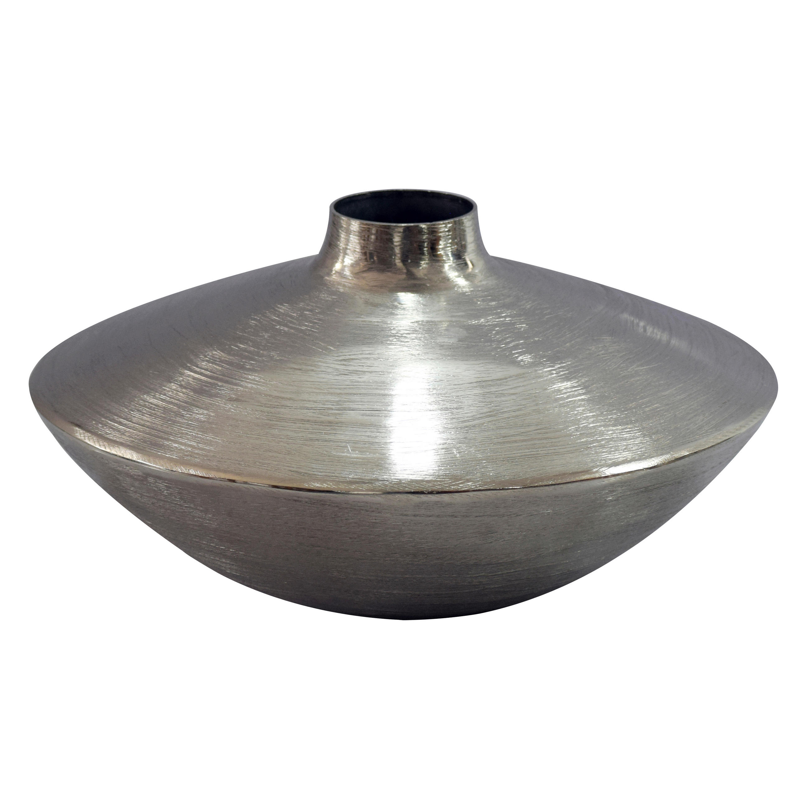 Vază 17 cm  - argintiu, Design, metal (35/35/17cm) - MID.YOU