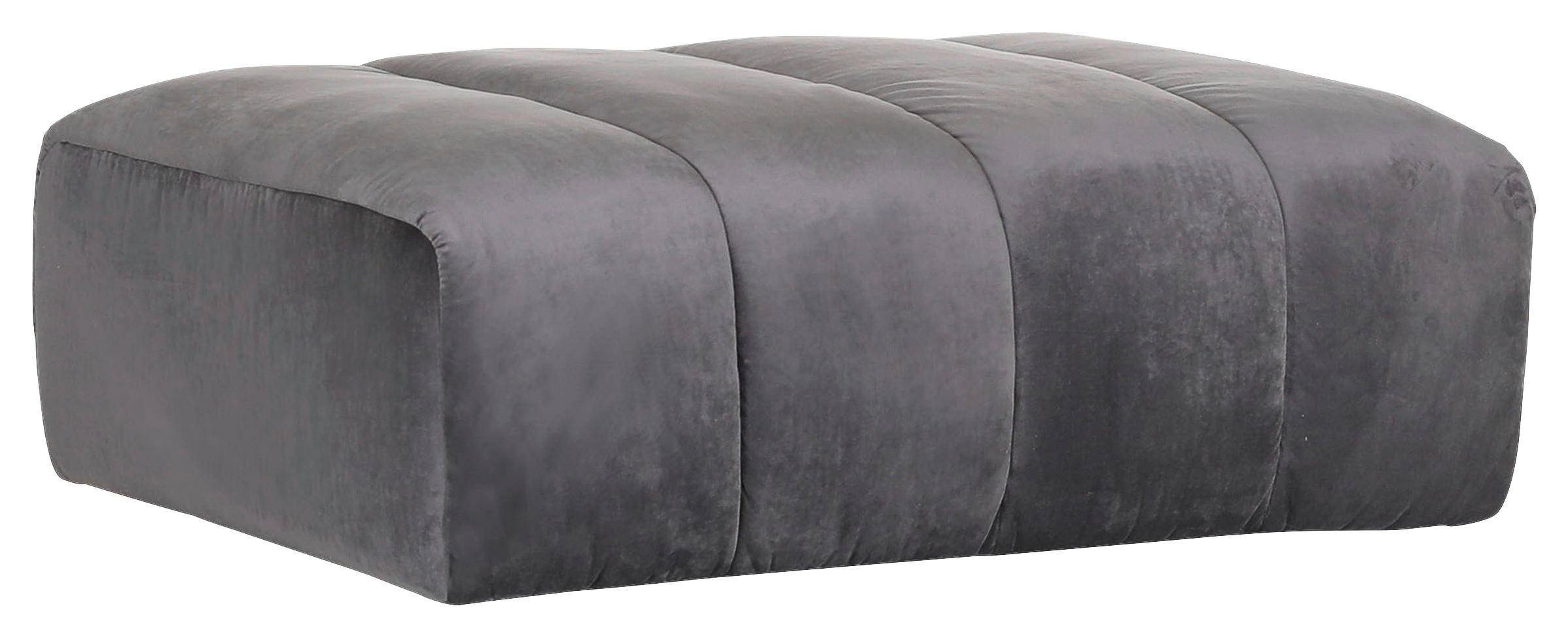 HOCKER in Textil Grau  - Schwarz/Grau, MODERN, Kunststoff/Textil (115/40/82cm) - Carryhome