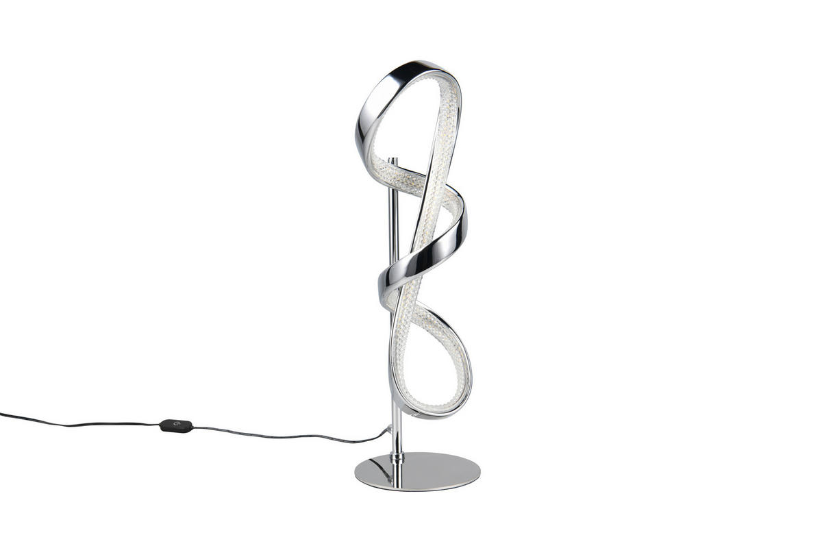 STONA LED LAMPA - boja hroma, Dizajnerski, metal (15/47cm)