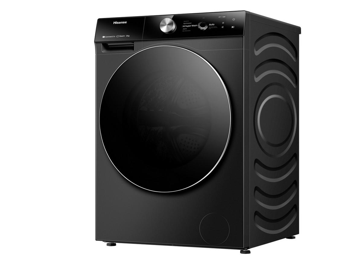 WASCHMASCHINE WF7S1247BB   - Schwarz, Basics, Glas/Kunststoff (59,5/84,5/64cm) - Hisense