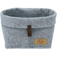 AUFBEWAHRUNGSKÖRBCHEN  - Dunkelbraun/Grau, KONVENTIONELL, Textil (14/16/16cm) - Wenko