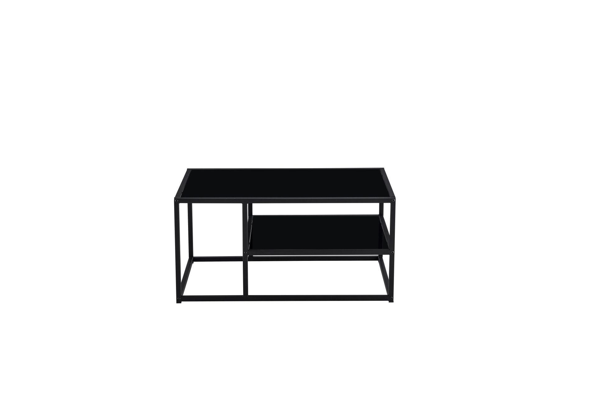 Ti'me KONFERENČNÍ STOLEK, černá, kov, sklo, 90/60/45 cm