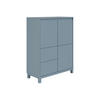 HIGHBOARD Olli Highboard 2T2S  in  - Blau, Basics, Holzwerkstoff (94,8/119,7/40,1cm) - Paidi
