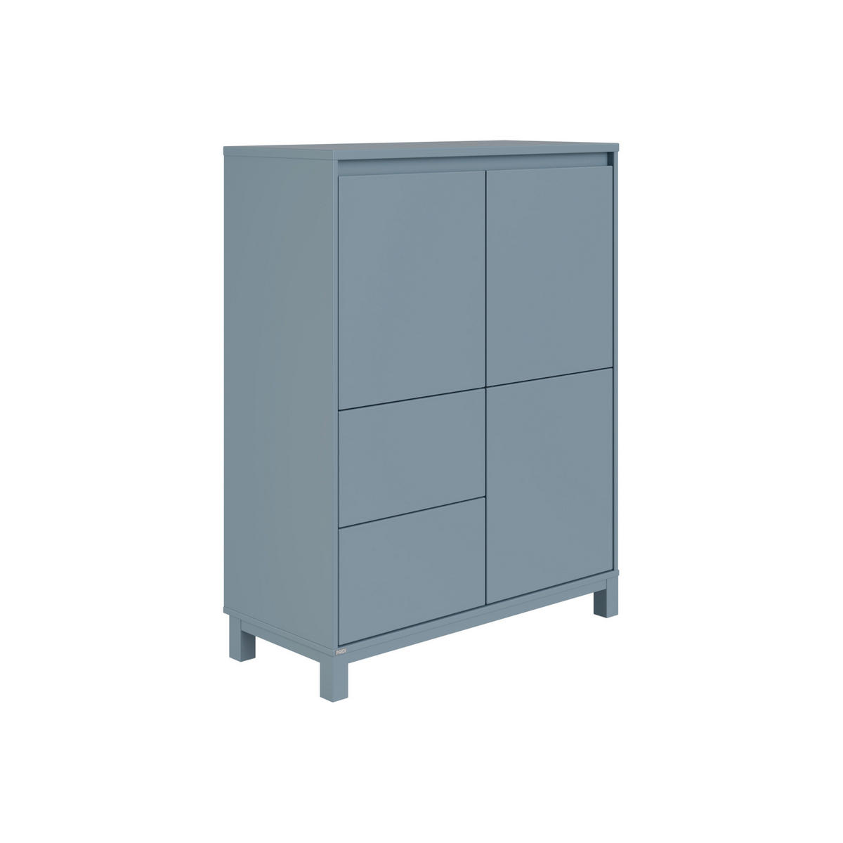 HIGHBOARD Olli Highboard 2T2S  in  - Blau, Basics, Holzwerkstoff (94,8/119,7/40,1cm) - Paidi