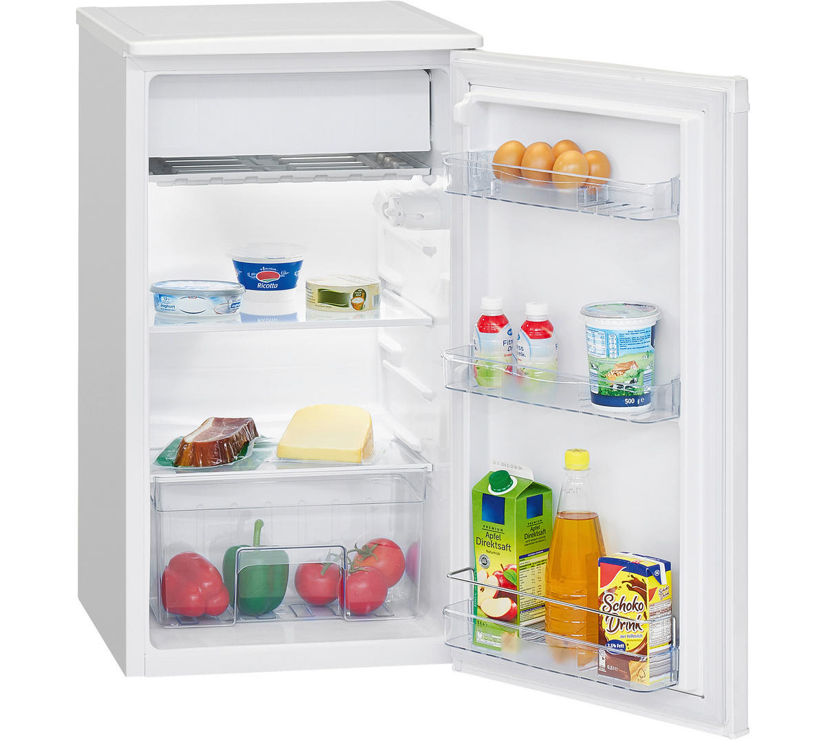 KÜHLSCHRANK 46/88/52 cm KS 7349 weiß 45cm E 91L  - Weiß, Basics, Glas (46/88/52cm) - Bomann