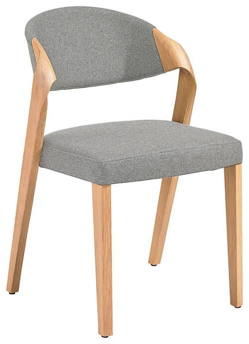 STUHL Eichefarben, Hellgrau Altholz, Eiche massiv  - Eichefarben/Hellgrau, Design, Holz/Textil (53/82/57cm) - Voglauer
