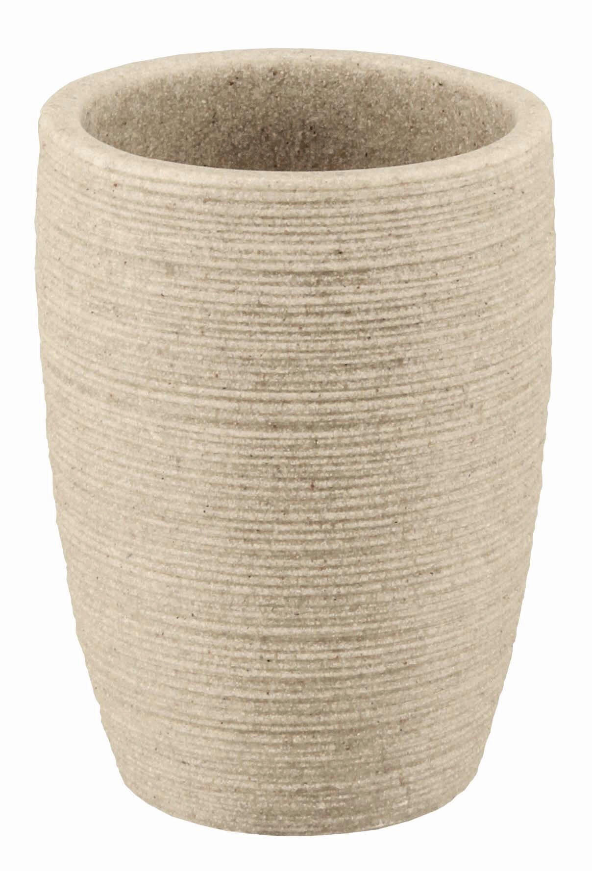Kleine Wolke Zahnputzbecher Sand 7.5x10 cm