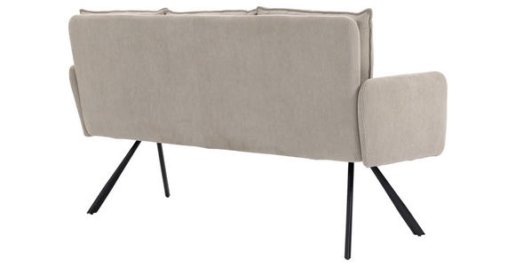 SITZBANK 180/93/67 cm Cord Beige Metall  - Beige/Schwarz, Design, Textil/Metall (180/93/67cm) - Novel