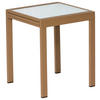 GARTENTISCH Metall, Glas Beige rechteckig  - Beige, KONVENTIONELL, Glas/Metall (65/65/75cm) - Gardenson