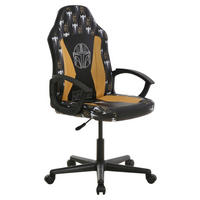 HERNÍ ŽIDLE, vzhled kůže, hnědá, černá - černá/hnědá, Design, textil/plast (60/98,5-108/63,6cm) - Star Wars