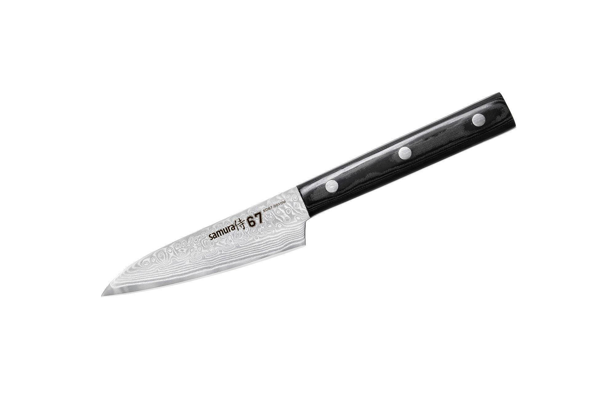 NOŽ ZA GARNIRANJE  Damascus  - crna, Basics, drvo/metal (21/3/1,6cm) - Samura