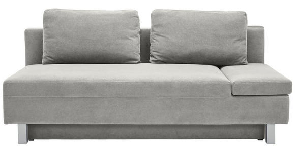 SCHLAFSOFA in Flachgewebe Hellgrau  - Chromfarben/Hellgrau, Design, Holz/Textil (205/77-93/99cm) - Novel