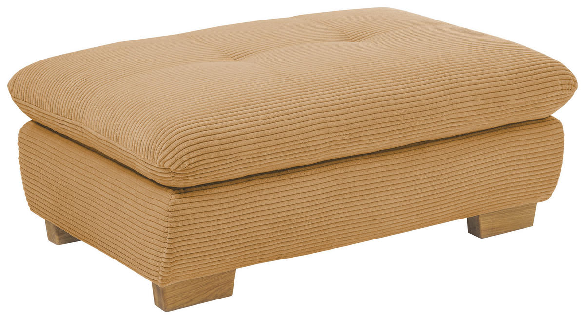HOCKER Cord Honig  - Eichefarben/Honig, Design, Holz/Textil (106/43/74cm) - SetOne by Musterring