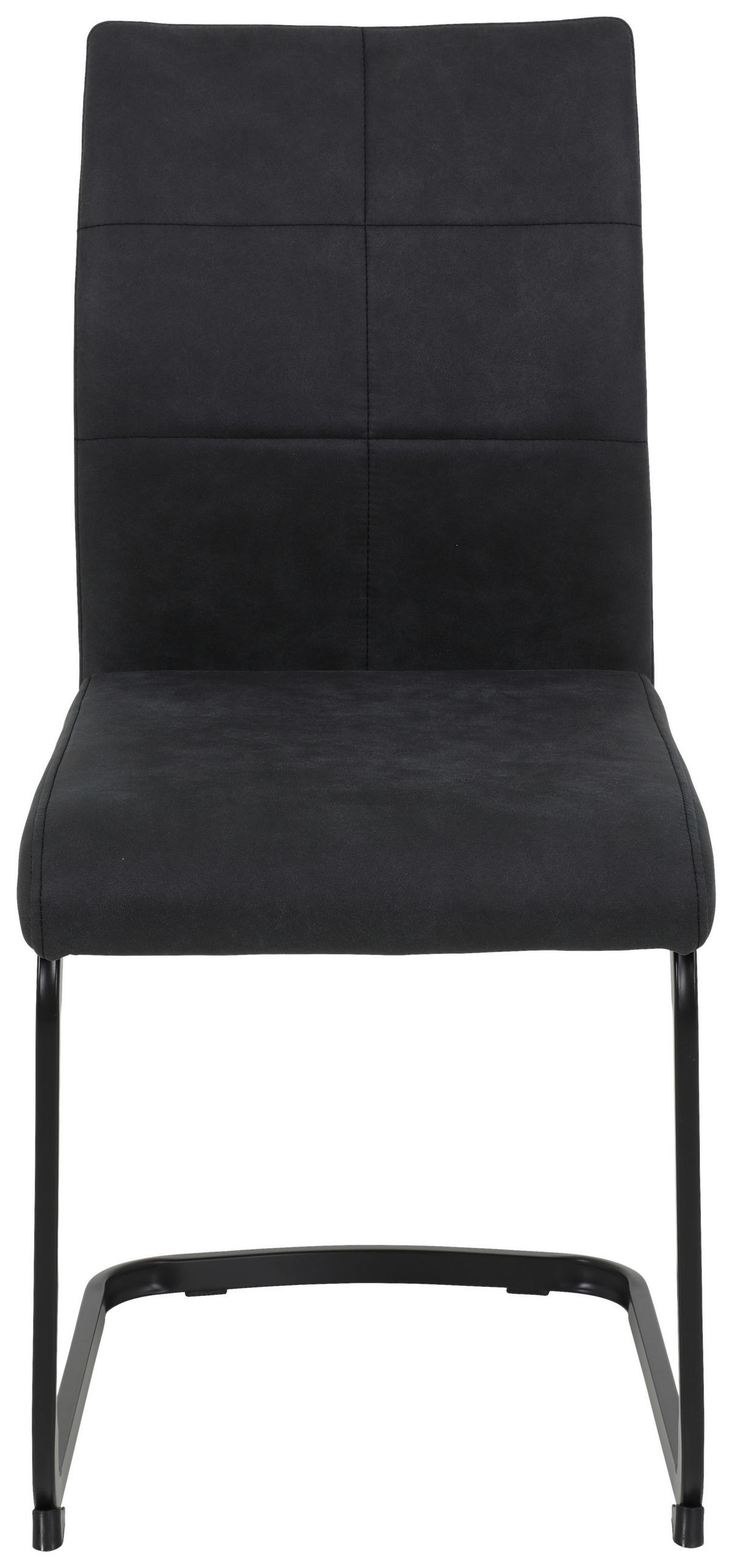 SCHWINGSTUHL  in Mikrofaser  - Anthrazit, Trend, Textil/Metall (42/89/59cm) - Carryhome