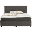 BOXSPRINGBETT 180/200 cm  in Taupe  - Taupe/Schwarz, Design, Kunststoff/Textil (180/200cm) - Xora